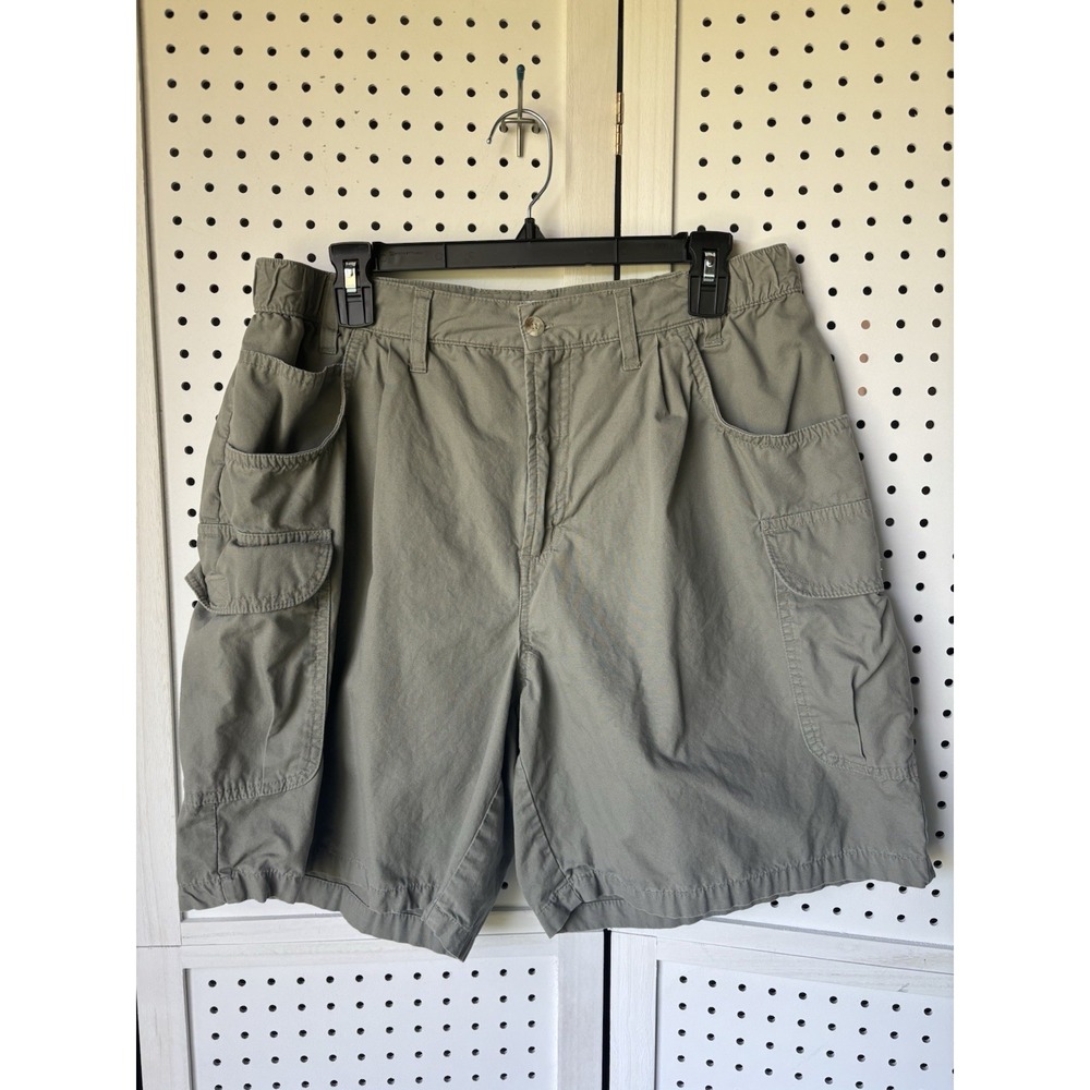 Columbia Cargo Shorts Khaki Chino Light Green Men's Casual 36 Cotton
